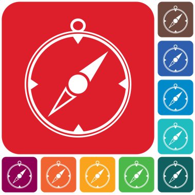 Pusula simgesini izole. Vektör illustratio