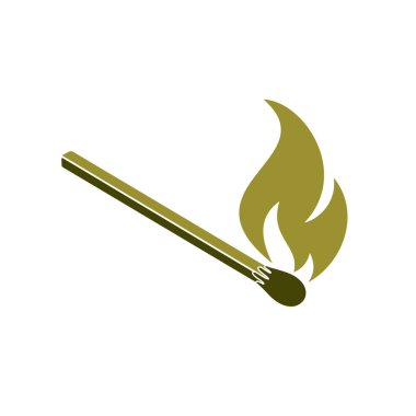 Maç ateş simge vektör. Vektör illustratio