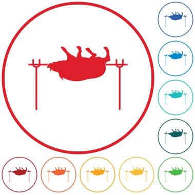 Izgara domuz simgesi. Vektör illustratio