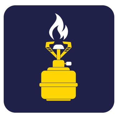 Kamp simge vektör soba. Vektör çizim