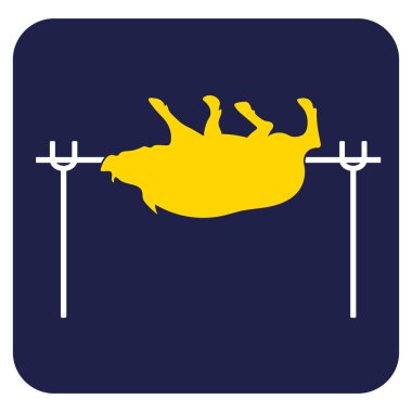 Izgara domuz simgesi. Vektör illustratio