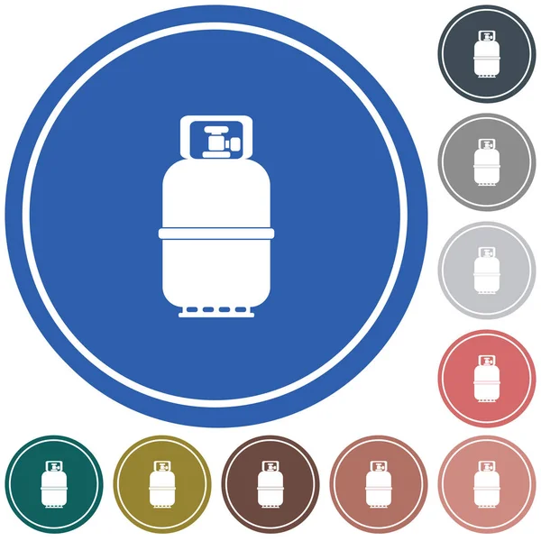 Kamp gaz şişesi simgesi. Düz simgesi izole. Vektör illustratio