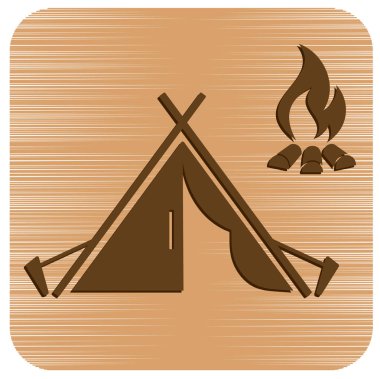 Turist çadır simgesi