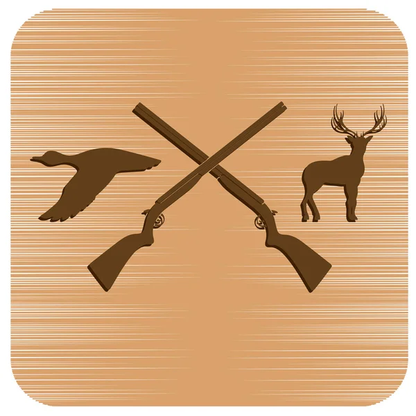 Hunting Club Logo Icon Vector Illustratio — Stock Vector