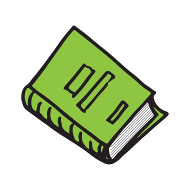 Kitap Doodle vektör boyama için elle çizilmiş. Vektör karikatür çizim
