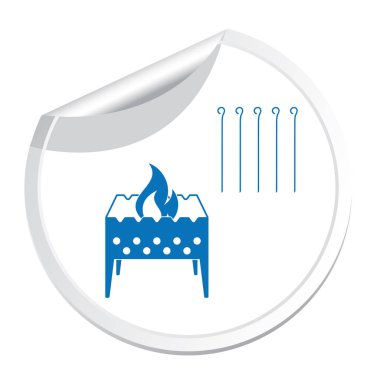 Kamp mangal simgesi. Vektör illustratio