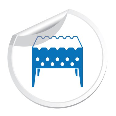 Kamp mangal simgesi. Vektör illustratio