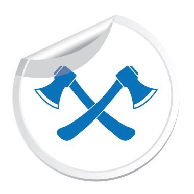 Balta simgesi. Balta simgesi. Düz vektör illustratio