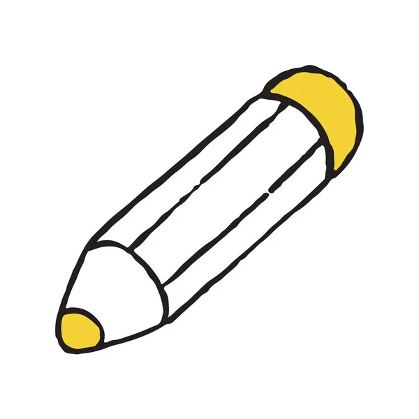 Pencil Storage Doodle Icon Vector Illustration — Stock Vector