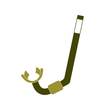 Dalış Şnorkel simgesi. Dalış vektör çizim için tüp izole