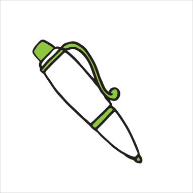 Kalem doodle simgesi, vektör çizim