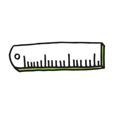 cetvel simgesi beyaz arkaplanda izole edildi