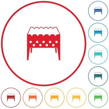 Kamp mangal simgesi. Vektör illustratio