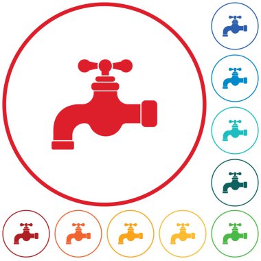 Su dokunun simgesi. Vektör illustratio