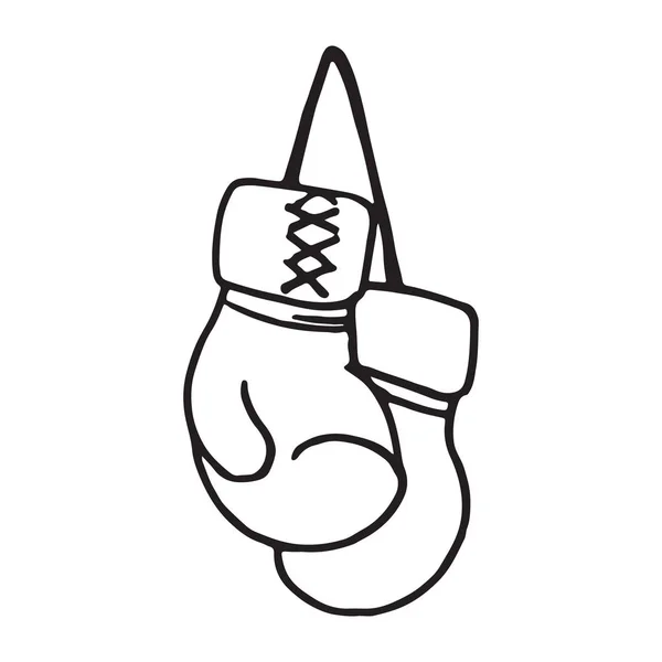 Esquisse Des Gants Boxe Illustration Dessinée Main Vecteur — Image vectorielle