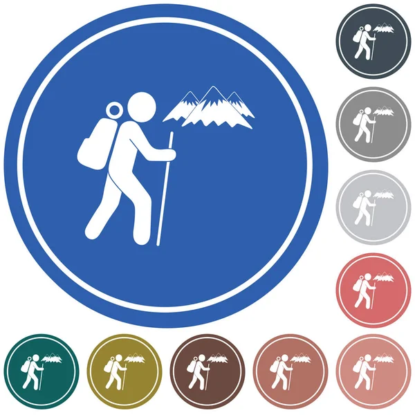 Simge illüstrasyon izole vektör işareti işaret hiking