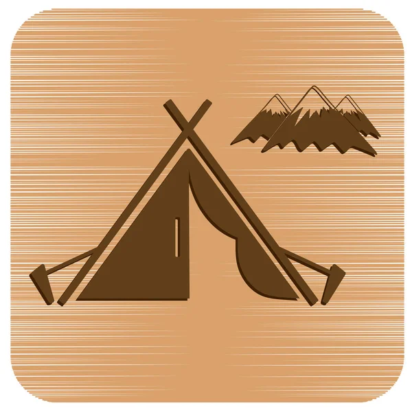 旅游帐篷的程式化图标 矢量图案 — 图库矢量图片