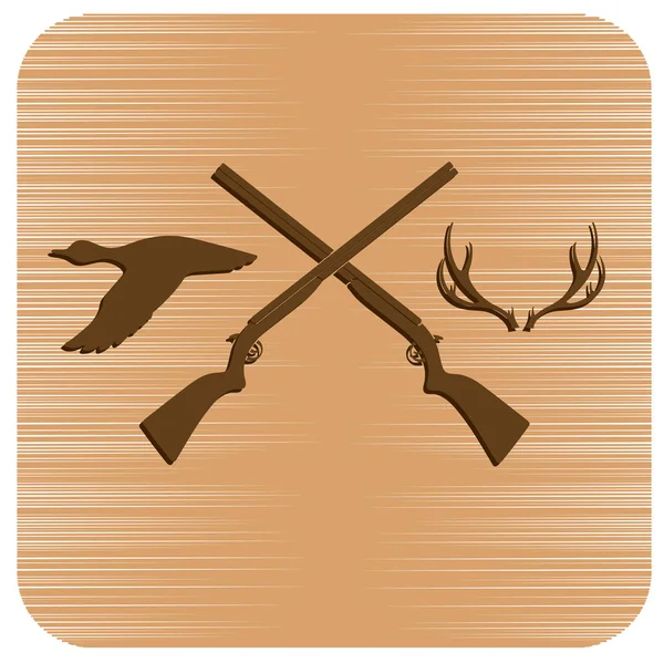 Hunting Club Logo Icon Vector Illustratio — Stock Vector