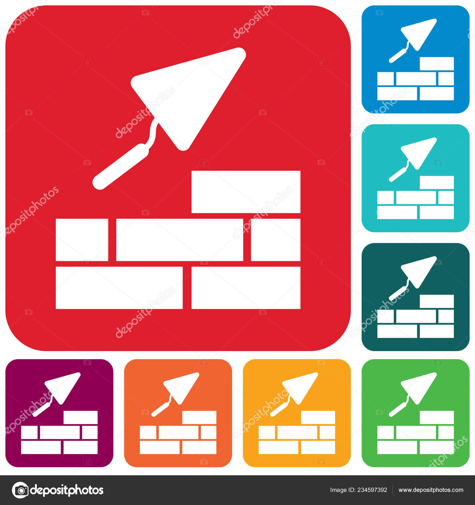 Brick Trowel Symbol Vector Illustration — Stock Vector © ARTBALANCE