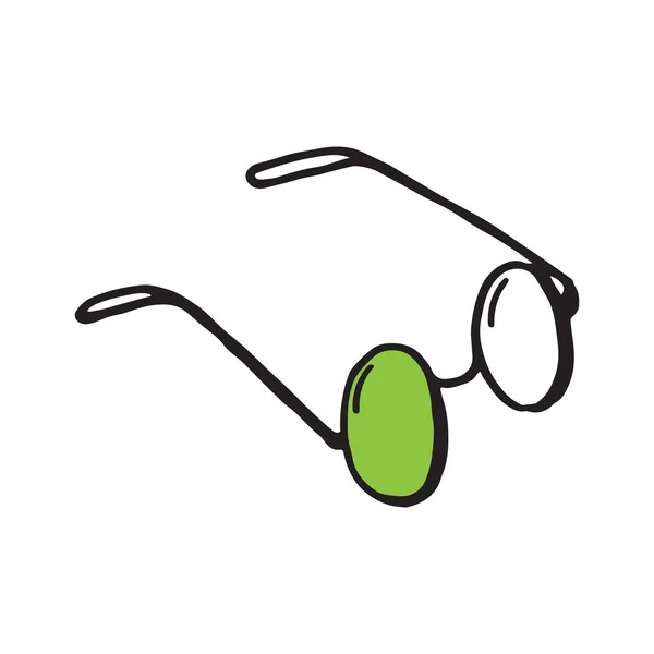Brille Sonnenbrille Vektor Handgezeichnete Illustration — Stockvektor
