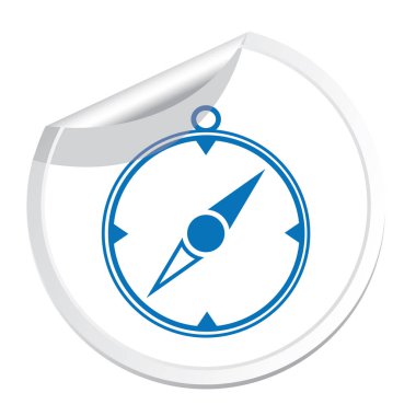 Pusula simgesini izole. Vektör illustratio