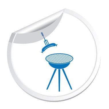 Mangal sucuk simgesi. Vektör çizim