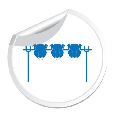 Izgara tavuk simgesi. Vektör illustratio