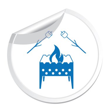 Mangal ve zephyr simgesi. Vektör illustratio