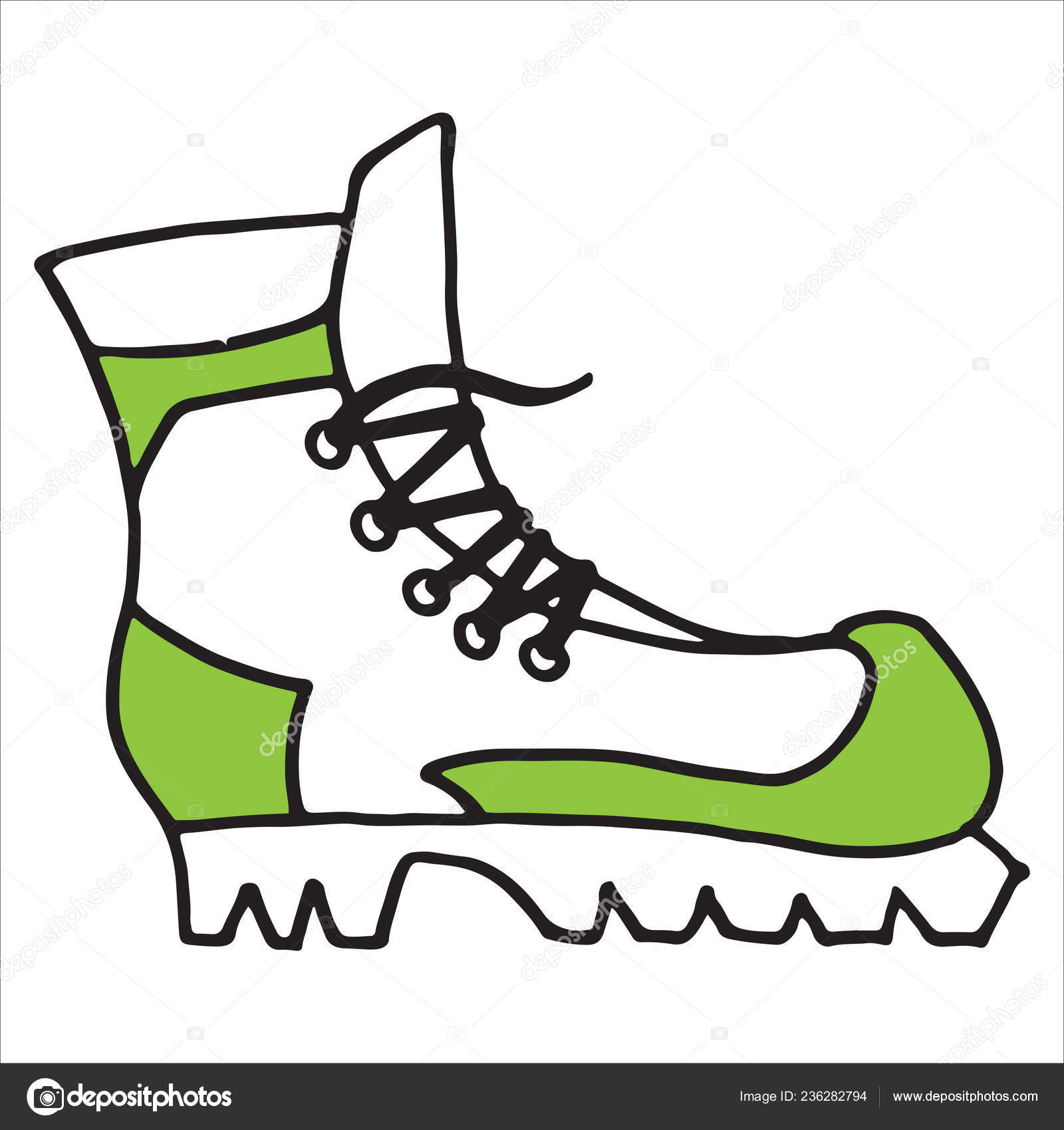 Abbozzo Vettore Sneakers Con Lacci Sfondo Bianco Scarpe