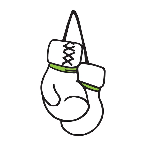 Esboço Luvas Boxe Ilustração Desenhada Mão Vector —  Vetores de Stock