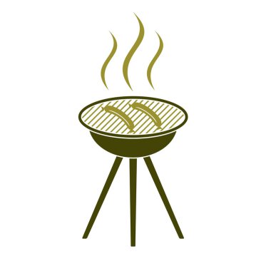 Mangal sucuk simgesi. Vektör çizim