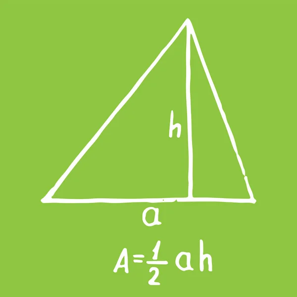Ručně Tažené Oblast Trojúhelníku Skica Pro Vzdělávání Ikona Výzdobný Prvek — Stockový vektor
