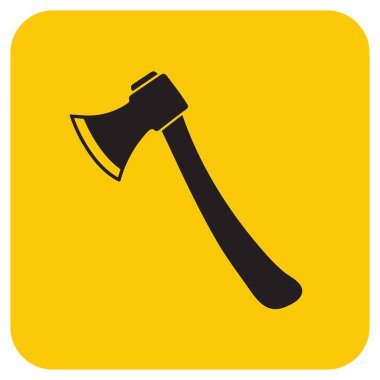 Balta simgesi. Balta simgesi. Düz vektör illustratio