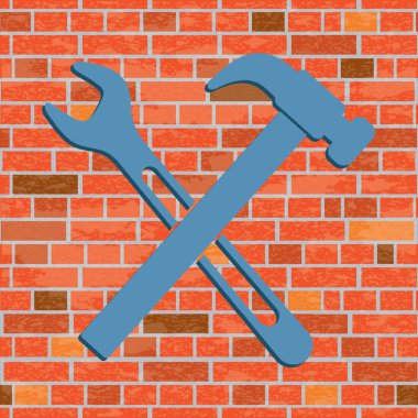 Sıhhi tesisat iş sembol simge. Vektör çizim