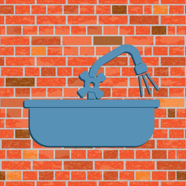 Sanitärarbeiten Symbolsymbol Vektorillustration — Stockvektor