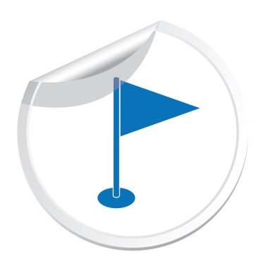 Bayrak işareti simgesi. Konum işaretçisi işaret