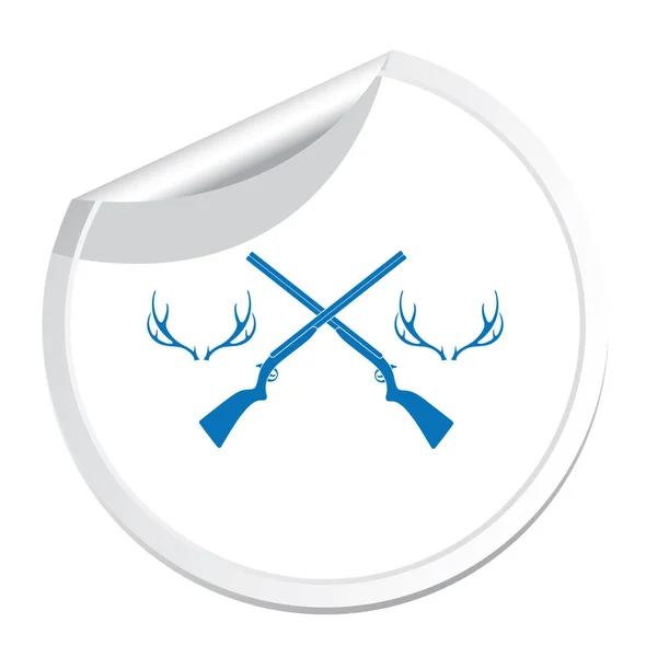 Ícone do logotipo do clube de caça — Vetor de Stock