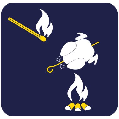 ızgara tavuk simgesi