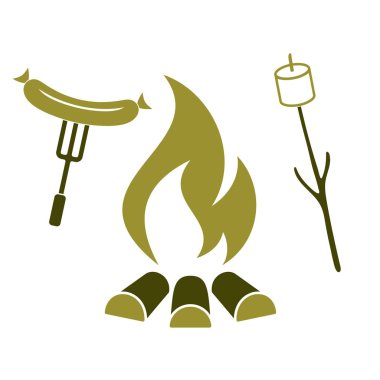 Izgara sosis ve zephyr simgesi