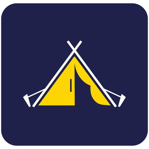 Icona stilizzata della tenda turistica — Vettoriale Stock