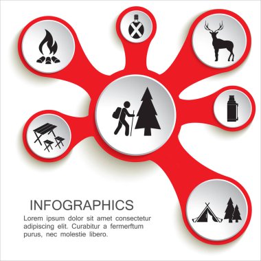 Turizm basit simgeler koleksiyonu düz stil infographics ayarla
