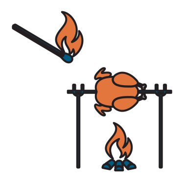 ızgara tavuk simgesi