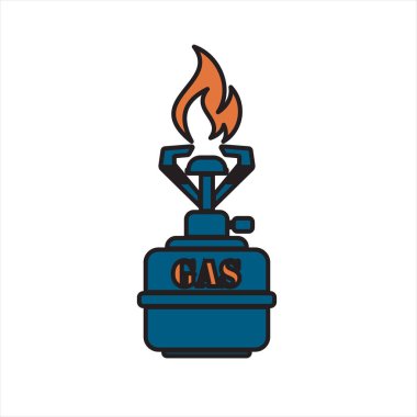 Kamp ocağı simge vektör