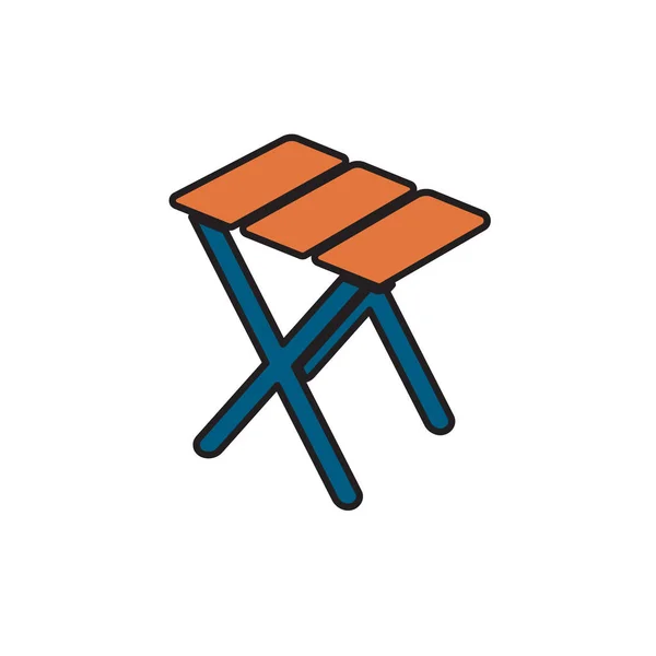 Camping stool icon — Stock Vector