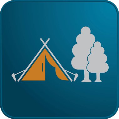 Turist çadır stilize simgesi