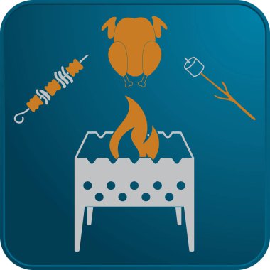 Mangal zephyr, kebap ve tavuk simgesi