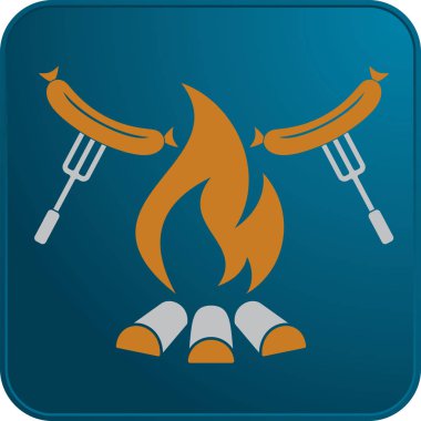 Izgara sosis simgesi