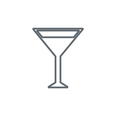 Kokteyl cam işareti ile martini votka simgesi