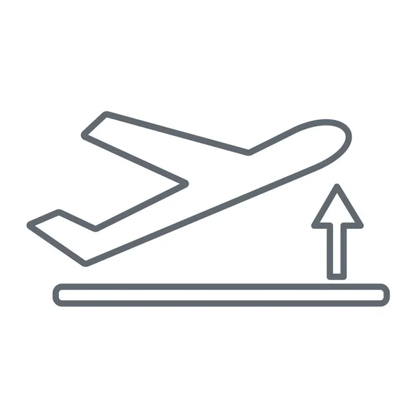 Odjezd sundat letadlo ikonu jednoduché — Stockový vektor