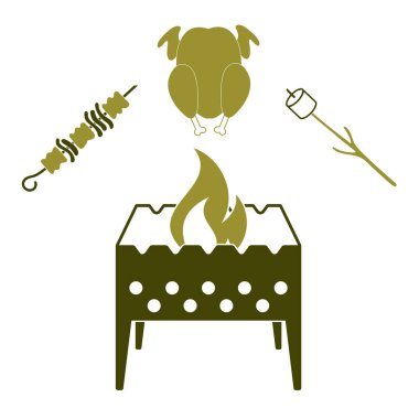 Mangal zephyr, kebap ve tavuk simgesi